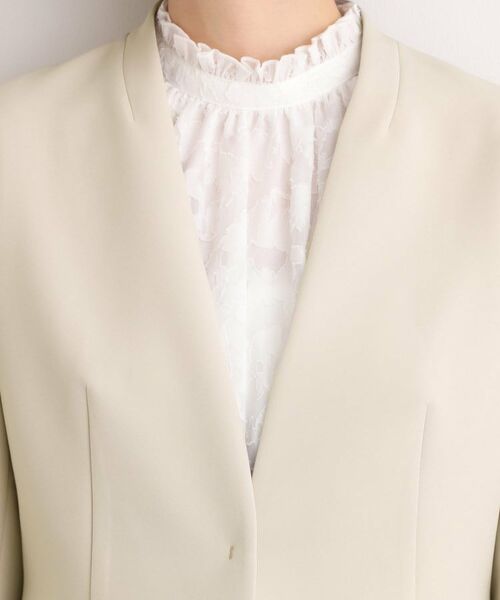 grove / グローブ ノーカラージャケット | 【マシンウォッシュ/防シワ】Wクロスノーカラージャケット | 詳細16