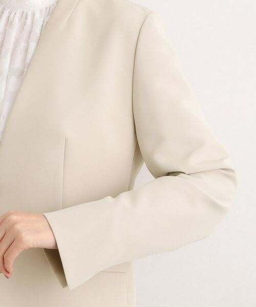 grove / グローブ ノーカラージャケット | 【マシンウォッシュ/防シワ】Wクロスノーカラージャケット | 詳細17