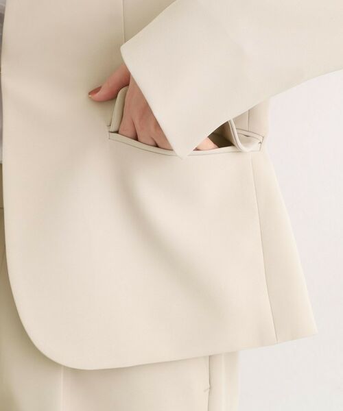 grove / グローブ ノーカラージャケット | 【マシンウォッシュ/防シワ】Wクロスノーカラージャケット | 詳細18