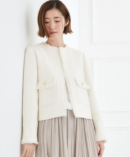grove / グローブ ノーカラージャケット | ショートツイードジャケット | 詳細1