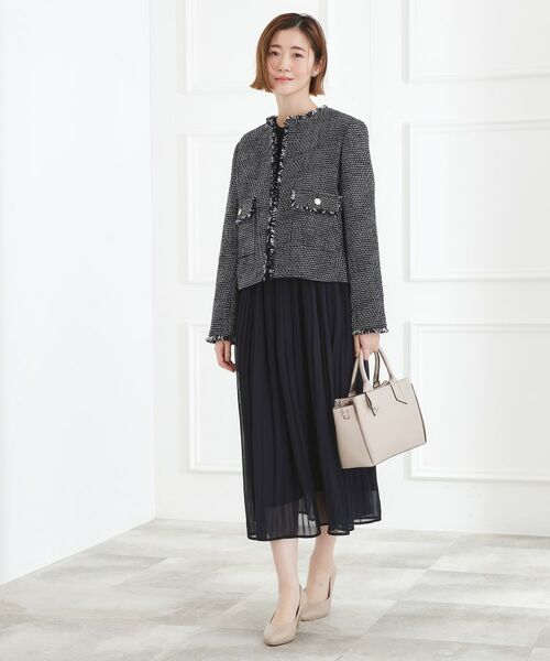 grove / グローブ ノーカラージャケット | ショートツイードジャケット | 詳細11