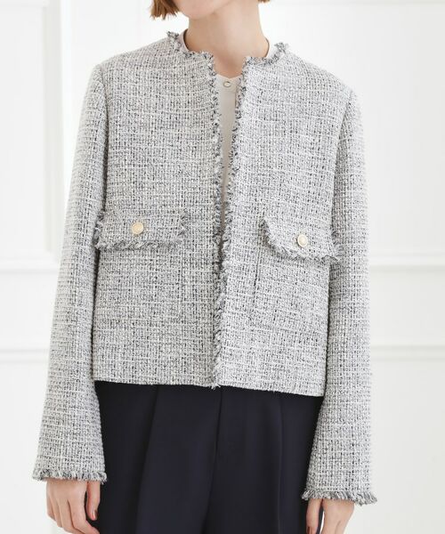 grove / グローブ ノーカラージャケット | ショートツイードジャケット | 詳細13