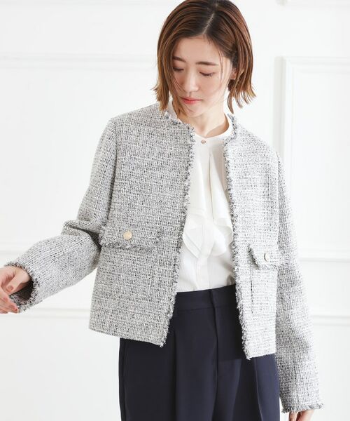 grove / グローブ ノーカラージャケット | ショートツイードジャケット | 詳細5