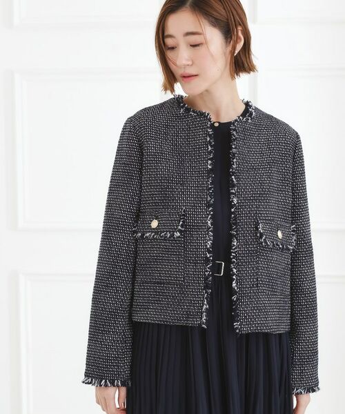 grove / グローブ ノーカラージャケット | ショートツイードジャケット | 詳細9