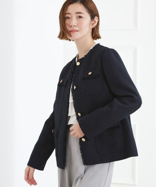 grove / グローブ ノーカラージャケット | ミドルツイードジャケット | 詳細1