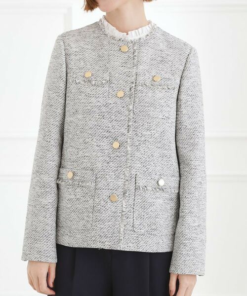 grove / グローブ ノーカラージャケット | ミドルツイードジャケット | 詳細13