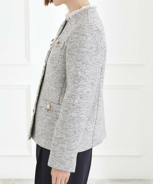 grove / グローブ ノーカラージャケット | ミドルツイードジャケット | 詳細14