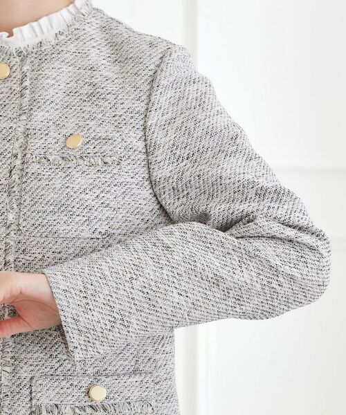 grove / グローブ ノーカラージャケット | ミドルツイードジャケット | 詳細17