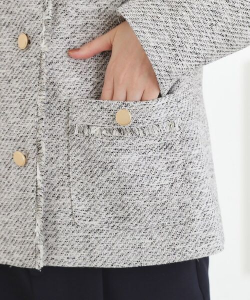 grove / グローブ ノーカラージャケット | ミドルツイードジャケット | 詳細20