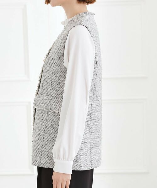 grove / グローブ ベスト | ツイードペプラムジレ | 詳細10