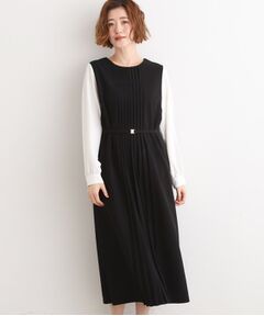 grove / グローブ ロング・マキシ丈ワンピース | フロントプリーツ袖コンシャスワンピース