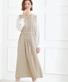 grove / グローブ ロング・マキシ丈ワンピース | フロントプリーツ袖コンシャスワンピース