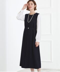 grove / グローブ ロング・マキシ丈ワンピース | フロントプリーツ袖コンシャスワンピース