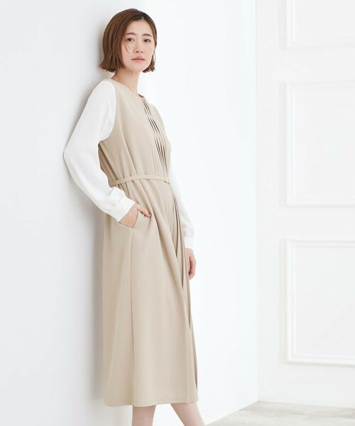 grove / グローブ ロング・マキシ丈ワンピース | フロントプリーツ袖コンシャスワンピース | 詳細6