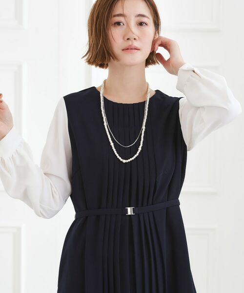 grove / グローブ ロング・マキシ丈ワンピース | フロントプリーツ袖コンシャスワンピース | 詳細9