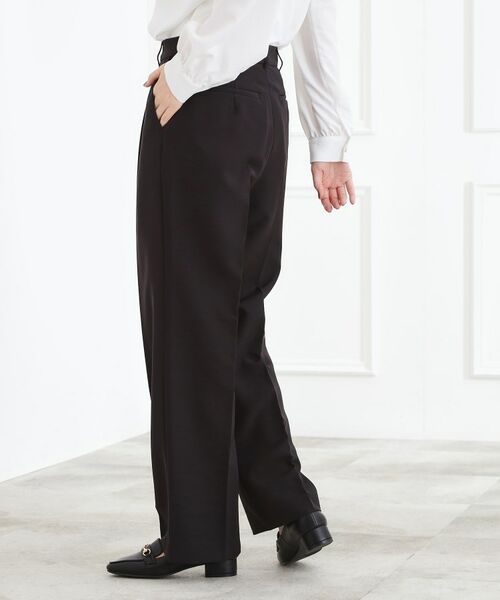 grove / グローブ パンツ | 【マシンウォッシュ／防シワ】Wクロスワイドパンツ | 詳細1
