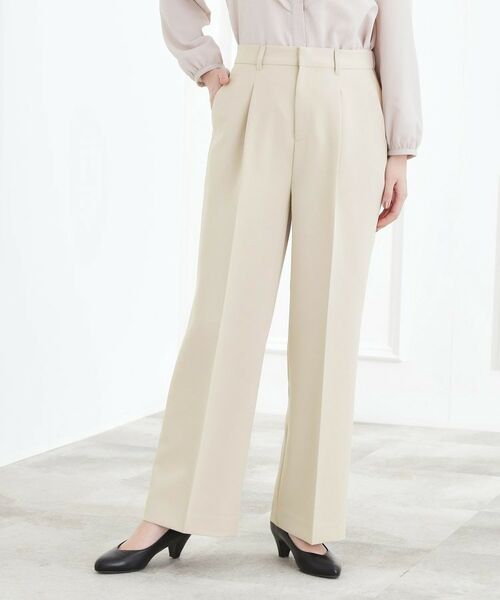 grove / グローブ パンツ | 【マシンウォッシュ／防シワ】Wクロスワイドパンツ | 詳細5