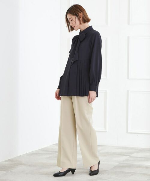 grove / グローブ パンツ | 【マシンウォッシュ／防シワ】Wクロスワイドパンツ | 詳細7