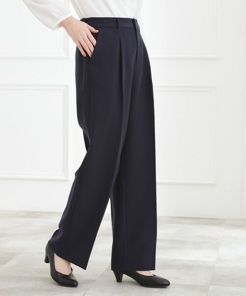 grove / グローブ パンツ | 【マシンウォッシュ／防シワ】Wクロスワイドパンツ | 詳細9