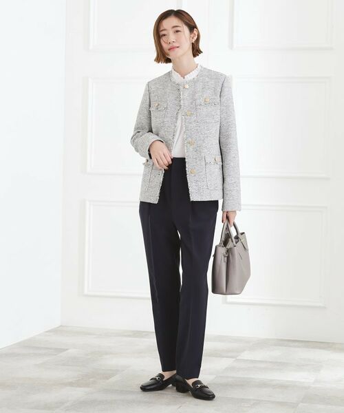 grove / グローブ パンツ | 【マシンウォッシュ／防シワ】Wクロステーパードパンツ | 詳細10