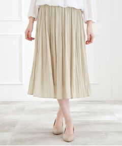 grove / グローブ ロング・マキシ丈スカート | 【選べる着丈】ヴィンテージサテンプリーツスカート