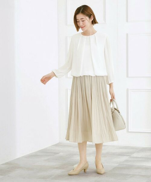 grove / グローブ ロング・マキシ丈スカート | 【選べる着丈】ヴィンテージサテンプリーツスカート | 詳細3