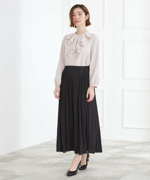 grove / グローブ ロング・マキシ丈スカート | 【選べる着丈】ヴィンテージサテンプリーツスカート | 詳細6
