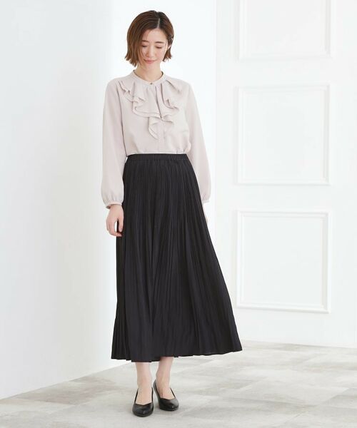 grove / グローブ ロング・マキシ丈スカート | 【選べる着丈】ヴィンテージサテンプリーツスカート | 詳細7