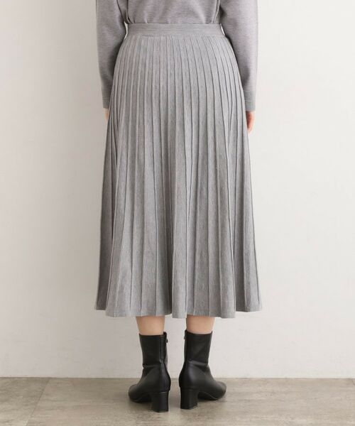 grove / グローブ ロング・マキシ丈スカート | 【SETUP可能】冬から春まで軽やかに ラメラインニットプリーツスカート | 詳細15