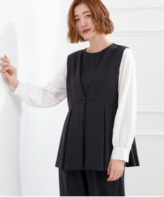 grove / グローブ シャツ・ブラウス | 【着回しカセット】袖ドッキングペプラムブラウス