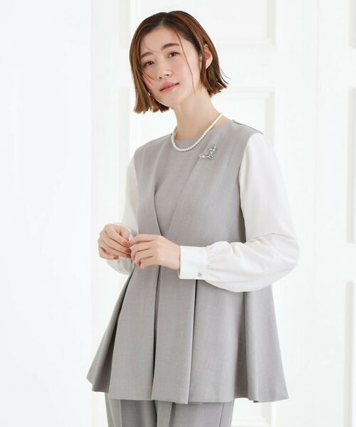 grove / グローブ シャツ・ブラウス | 【着回しカセット】袖ドッキングペプラムブラウス | 詳細1