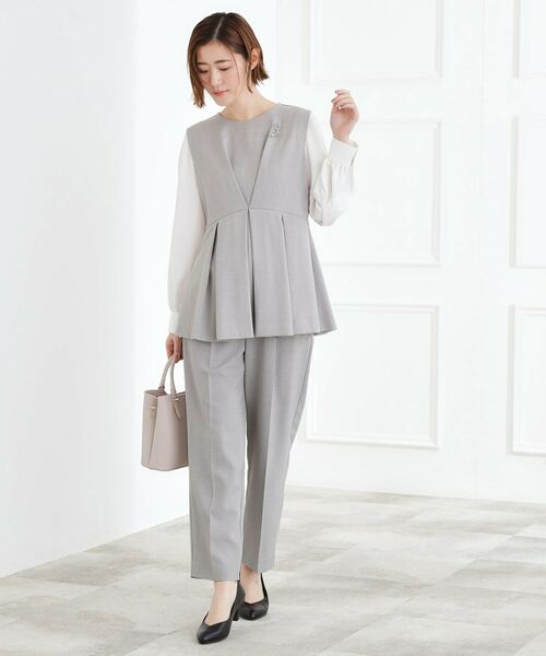 grove / グローブ シャツ・ブラウス | 【着回しカセット】袖ドッキングペプラムブラウス | 詳細3