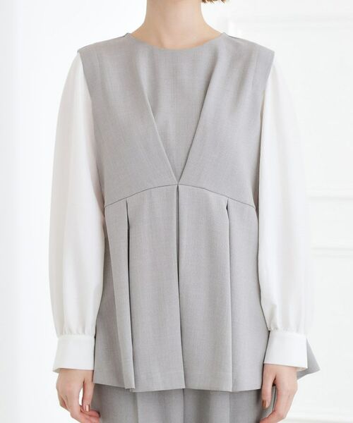 grove / グローブ シャツ・ブラウス | 【着回しカセット】袖ドッキングペプラムブラウス | 詳細9