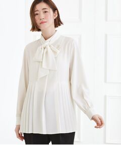 grove / グローブ シャツ・ブラウス | 裾プリーツ取り外しボウタイブラウス