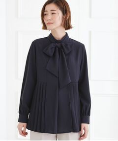 grove / グローブ シャツ・ブラウス | 裾プリーツ取り外しボウタイブラウス