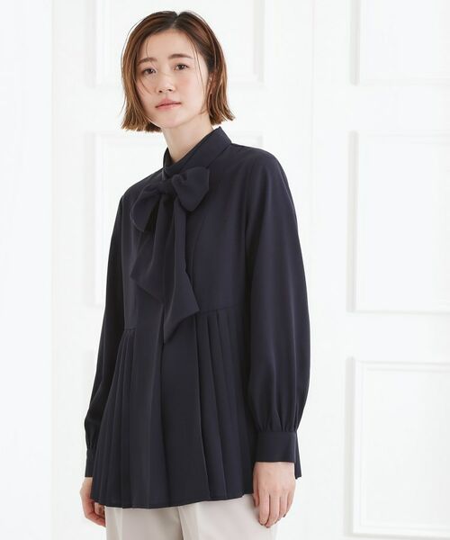 grove / グローブ シャツ・ブラウス | 裾プリーツ取り外しボウタイブラウス | 詳細16
