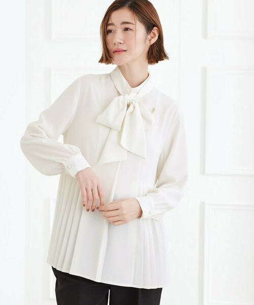 grove / グローブ シャツ・ブラウス | 裾プリーツ取り外しボウタイブラウス | 詳細2