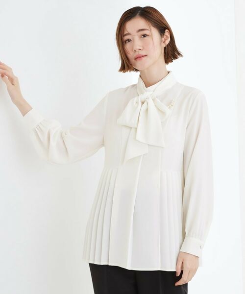 grove / グローブ シャツ・ブラウス | 裾プリーツ取り外しボウタイブラウス | 詳細3
