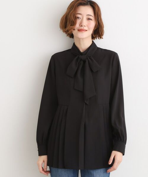 grove / グローブ シャツ・ブラウス | 裾プリーツ取り外しボウタイブラウス | 詳細9