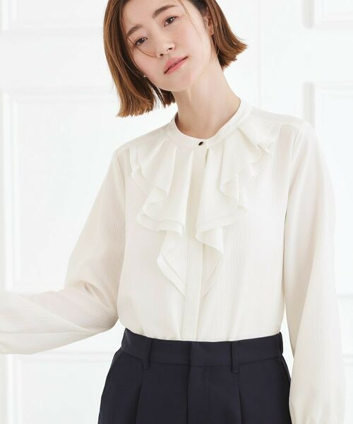 grove / グローブ シャツ・ブラウス | フロントラッフルフリルブラウス | 詳細1