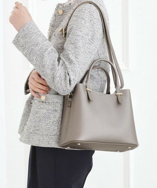 grove/グローブ 【人間工学】あおりメタルバー2WAYトート ブラックシルバー(009) 00