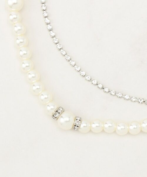 grove / グローブ ネックレス・ペンダント・チョーカー | パール調ダイヤレーン2連ネックレス | 詳細2