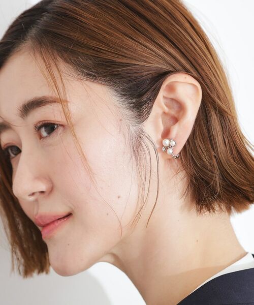 grove / グローブ ピアス・イヤリング | 痛くなりにくいパール調ビジューイヤリング | 詳細5