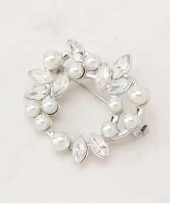 grove / グローブ ブローチ・コサージュ | リーフビジューパール調ブローチ