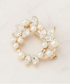 grove / グローブ ブローチ・コサージュ | リーフビジューパール調ブローチ