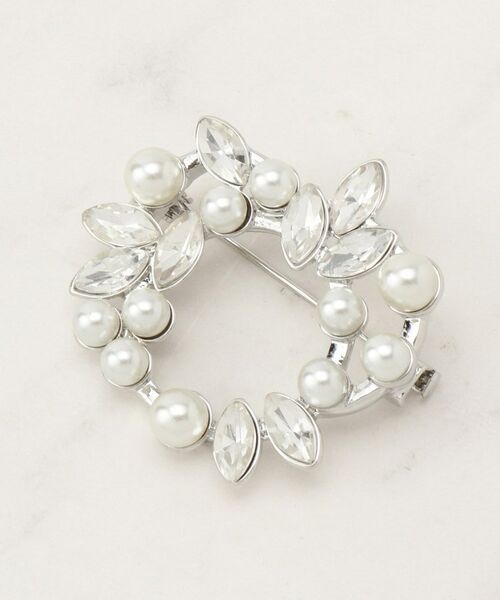 grove / グローブ ブローチ・コサージュ | リーフビジューパール調ブローチ | 詳細1