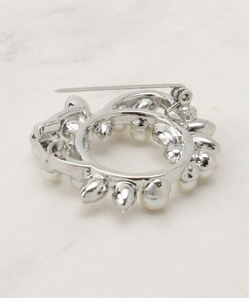 grove / グローブ ブローチ・コサージュ | リーフビジューパール調ブローチ | 詳細3