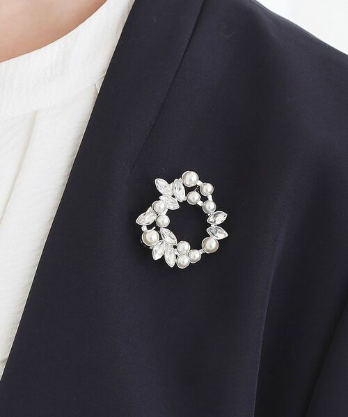 grove / グローブ ブローチ・コサージュ | リーフビジューパール調ブローチ | 詳細5