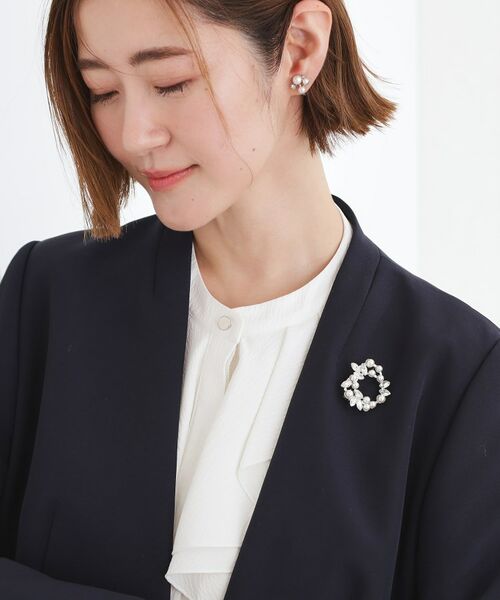 grove / グローブ ブローチ・コサージュ | リーフビジューパール調ブローチ | 詳細6