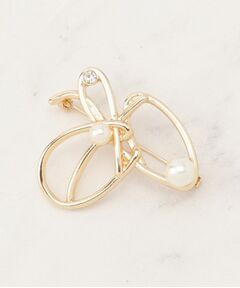 grove / グローブ ブローチ・コサージュ | パール調ビジューメタルアートブローチ